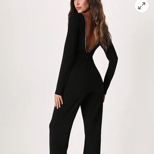 Lulu's Chic Black Long Sleeve Jumpsuit